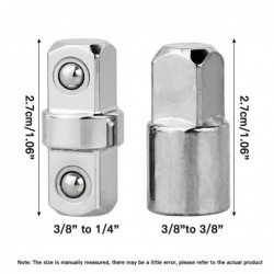 Llave inglesaLlave de extensión universal - con 2 adaptadores - 3/8"