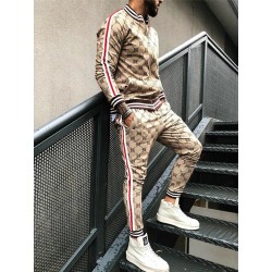 PantalonesFashionable sports tracksuit - sweatshirt with a zipper / long pants - slim fit - 3D printing