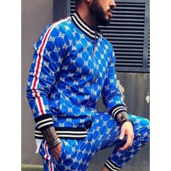 PantalonesFashionable sports tracksuit - sweatshirt with a zipper / long pants - slim fit - 3D printing