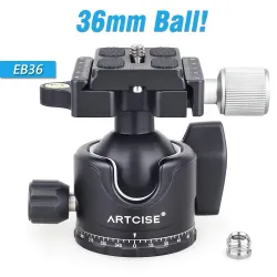 Trípodes y soportesEB36 - tripod ball head - low profile - quick release plate - 15kg