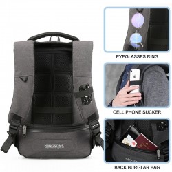 Fashionable multifunction backpack - with USB charging port - bag for 13" / 15" laptopBackpacks