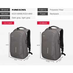 MochilasMochila multifunción de moda - con puerto de carga USB - bolsa para laptop de 13 "/ 15"