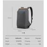 Fashionable backpack - bag for 15'' laptop - with USB charging port - waterproofBackpacks