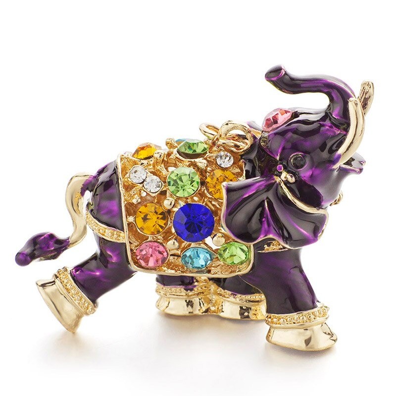 llaveroColorful crystal elephant - keychain