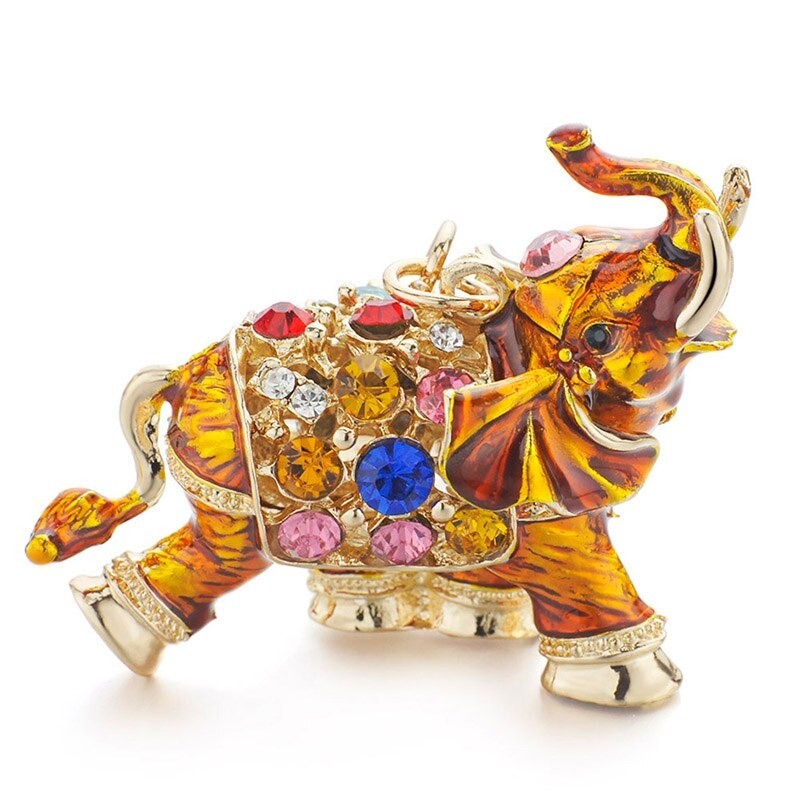 llaveroColorful crystal elephant - keychain