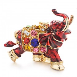 llaveroColorful crystal elephant - keychain