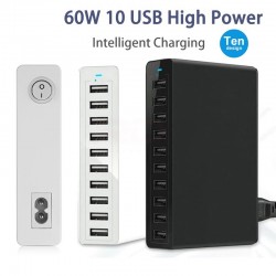 CargadoresMultiple ports USB charger - fast charging - 5 / 6 / 10 ports - 60W