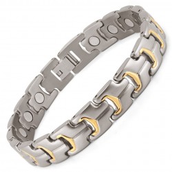 Fashionable magnetic health bracelet - titanium - radiation protectionBracelets