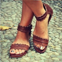 SandaliasClassic summer sandals - open toes - with back zipper