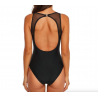 One piece mesh swimsuit - high neck - backlessBeachwear