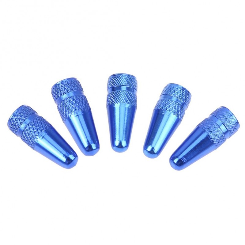 BicicletaBicycle wheel valve - aluminum cap - dust covers - 5 pieces