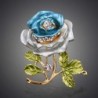 Fashionable brooch - with 3D crystal roseBrooches
