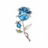 BrochesLuxurious brooch with double crystal rose