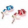 BrochesLuxurious brooch with double crystal rose
