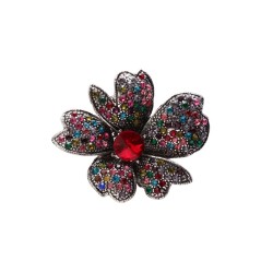 Brooch with crystal narcissus - multicolor rhinestonesBrooches