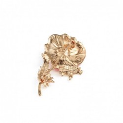 BrochesSmall enamel flower with crystals - vintage brooch