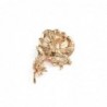 BrochesSmall enamel flower with crystals - vintage brooch