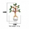 BrochesTree with a leaves / pearl - crystal brooch