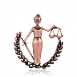 BrochesPeace Woman - lawyer badge - metal brooch