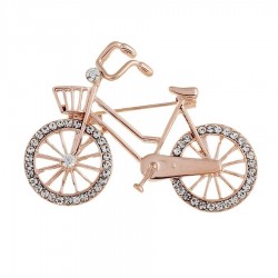 BrochesCrystal bicycle shaped brooch