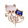 Brooch with two crystal foxesBrooches