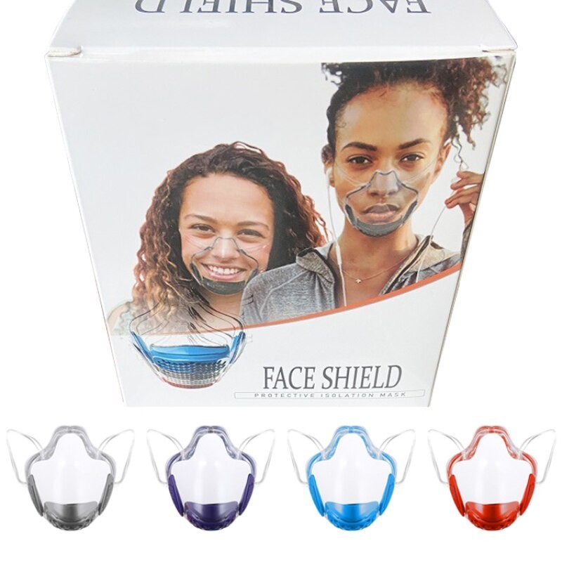 Transparent protective face mask - plastic shield - with filterMouth masks