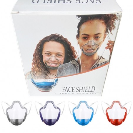 Transparent protective face mask - plastic shield - with filterMouth masks