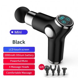 MasajeMini pistola masajeadora - vibrador - relajación muscular - alivio del dolor - pantalla LCD