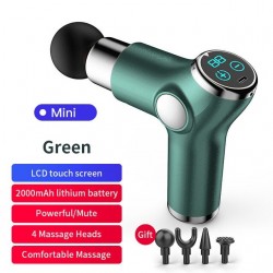 MasajeMini pistola masajeadora - vibrador - relajación muscular - alivio del dolor - pantalla LCD