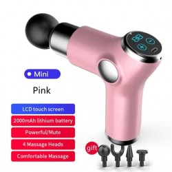 MasajeMini pistola masajeadora - vibrador - relajación muscular - alivio del dolor - pantalla LCD