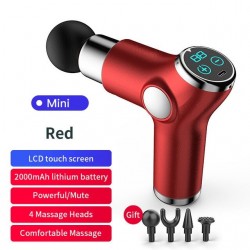 MasajeMini pistola masajeadora - vibrador - relajación muscular - alivio del dolor - pantalla LCD