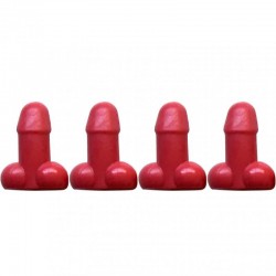 Partes de ruedaUniversal tire valves - luminous - for cars / bicycles / motorcycles - penis shaped - 4 pieces