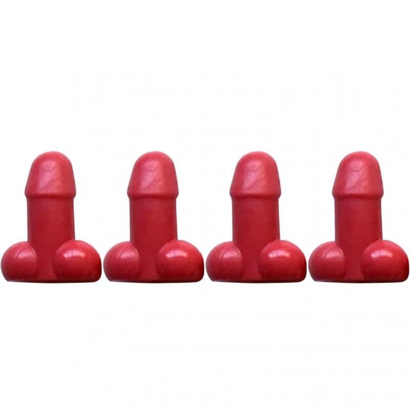 Partes de ruedaUniversal tire valves - luminous - for cars / bicycles / motorcycles - penis shaped - 4 pieces