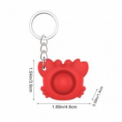 Hilandero inquietoCrab shape fidget - anti-stress toy - with keychain - push bubble Pop It