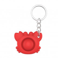 Hilandero inquietoCrab shape fidget - anti-stress toy - with keychain - push bubble Pop It