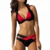 Sexy two-piece bikini set - neck tied-up - two-colorBeachwear