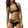 Sexy two-piece bikini set - neck tied-up - two-colorBeachwear