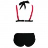 Sexy two-piece bikini set - neck tied-up - two-colorBeachwear