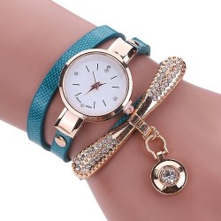 PulseraFashionable multi-layer bracelet with a watch / crystals