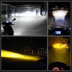 LucesMotorcycle light bulb - H4 / BA20D / P15D - 12V - LED High / Low Beam - 1200LM
