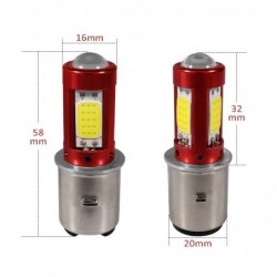 LucesMotorcycle light bulb - LED BA20D H6 - Hi/Lo Beam - 12V-80V