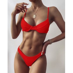 Baño y ropaSexy ribbed bikini set - Brazilian style - with push up