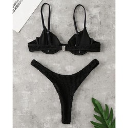 Sexy ribbed bikini set - Brazilian style - with push upBeachwear