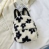 BolsasSmall plush backpack - with zipper - flowers printing