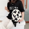BolsasSmall plush backpack - with zipper - flowers printing