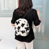 BolsasSmall plush backpack - with zipper - flowers printing