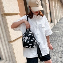 MochilasMini canvas backpack - with zipper - cow milk print
