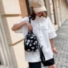 MochilasMini canvas backpack - with zipper - cow milk print