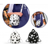 MochilasMini canvas backpack - with zipper - cow milk print