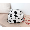 MochilasMini canvas backpack - with zipper - cow milk print